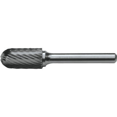 SC-3L6 Standard Cut Solid Carbide Bur-Cylindrical with Ball Nose - Exact Industrial Supply
