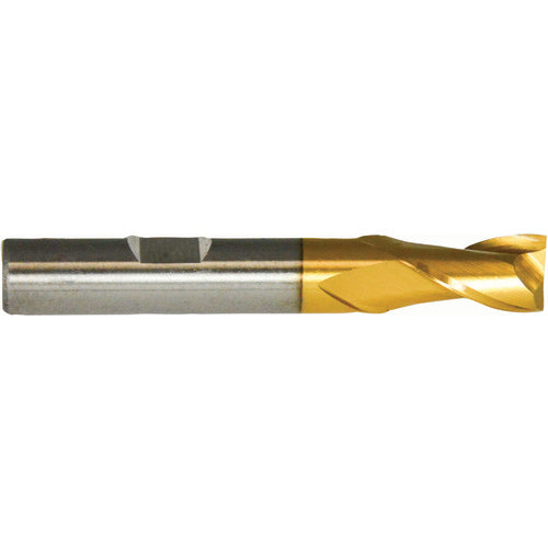 3/8″ × 3/8″ × 9/16″ × 2-1/2″ RHS / RHC HSS HSS Single End 2-Flute Center Cutting End Mill - TiN