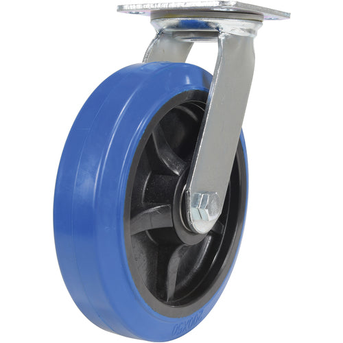 8 × 2 Elastic Rubber (Blue) Swivel - Exact Industrial Supply