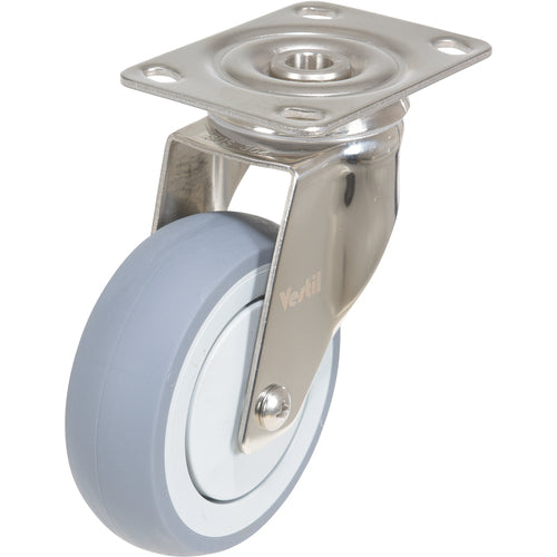 4 × 1 TPR SS Rig Swivel Caster - Exact Industrial Supply