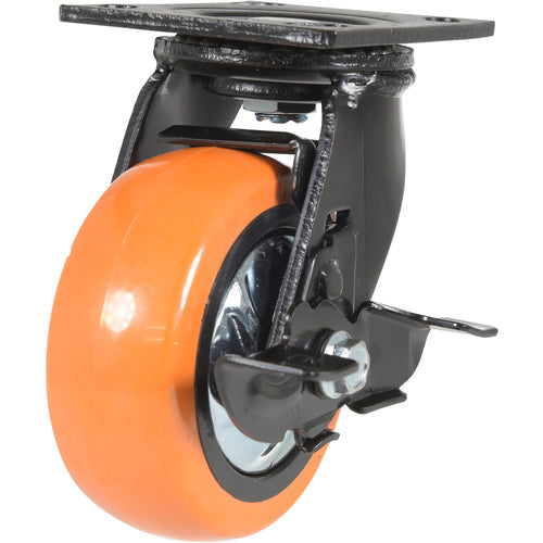 5 × 2 Polyurethane Swivel W/Brake Caster - Exact Industrial Supply