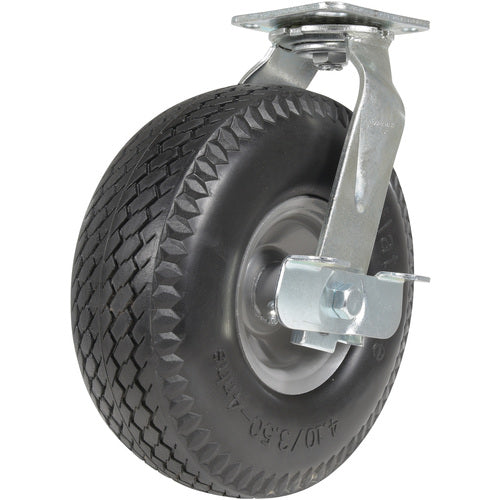 8 × 2 Flat-Free Foam Filled Swivel Caster W/Brake - Exact Industrial Supply