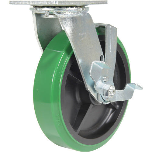 8 × 2 Polyolefin Swivel W/ Brake - Exact Industrial Supply