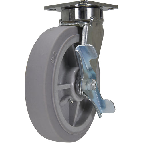 8 × 2 Duratek TPR - Swivel W/Brake - Exact Industrial Supply