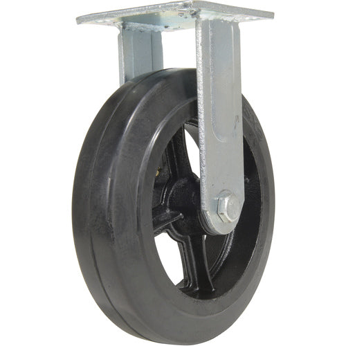 8 × 2 Mold On Rubber Rigid Caster - Exact Industrial Supply