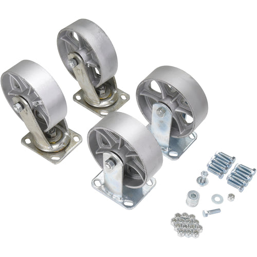 6″ × 2″ Semi-Steel Caster Kit 4800# Cap - Exact Industrial Supply