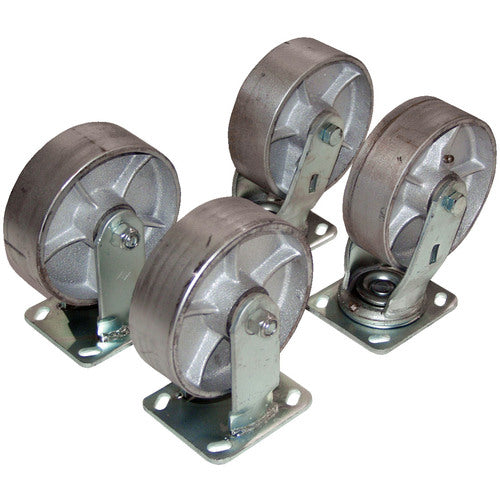8″ × 2″ Semi-Steel Caster Kit 4800# Cap - Exact Industrial Supply