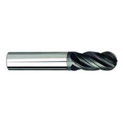 3/4" Dia. - 4" OAL - AlTiNX CBD-Ball End HP End Mill-4 FL - Benchmark Tooling