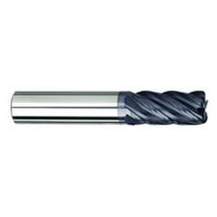 3/8" Dia. - 7/8 LOC - 2-1/2" OAL - .030 Radius 5 FL Carbide S/E HP End Mill-AlTiNX - Benchmark Tooling