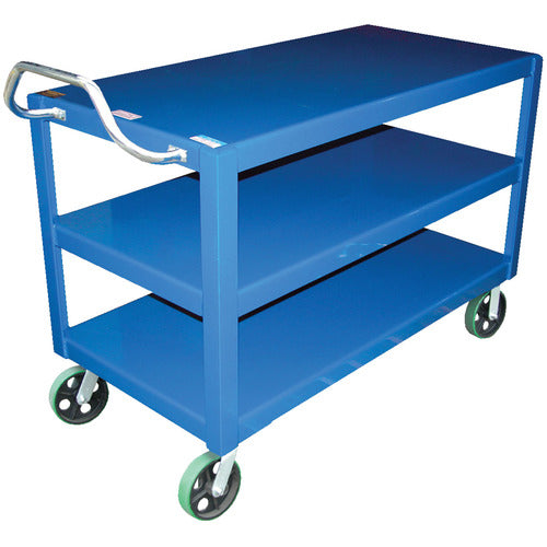 Heavy Duty Ergo Handle Cart 3Shelf 24 × 48 - Exact Industrial Supply
