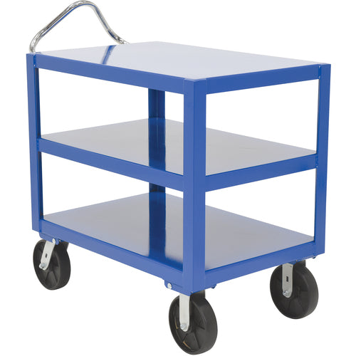 Heavy Duty Ergo Handle Cart 3Shelf 24 × 72 - Exact Industrial Supply
