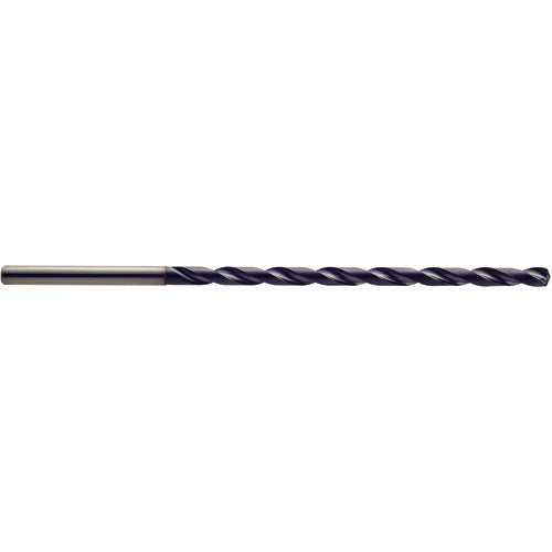 9.8 mm Dia. × 10 mm Shank × 130 mm Flute Length × 188 mm OAL, 10xD, 140°, TiAlN, 2 Flute, Coolant Thru, Solid Carbide Drill - Exact Industrial Supply