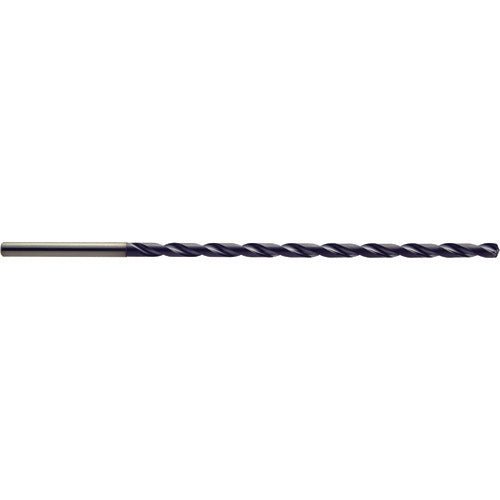 4.9 mm Dia. × 5 mm Shank × 90 mm Flute Length × 143 mm OAL, 15xD, 140°, TiAlN, 2 Flute, Coolant Thru, Solid Carbide Drill - Exact Industrial Supply