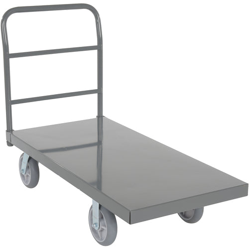 Steel Platform Truck W/ 8 × 2 TPR (Gray) - Exact Industrial Supply