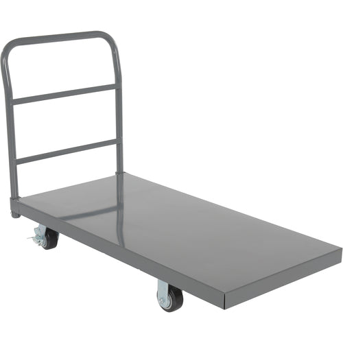 Steel Platform Truck W/ 4 × 2 Mold On Rubber - Exact Industrial Supply