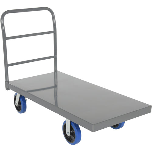 Steel Platform Truck W/ 8 × 2 Elastic Rubber - Exact Industrial Supply