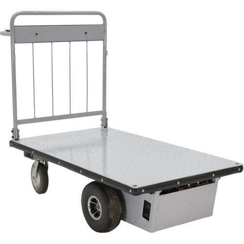 Electric Material Handling Cart 28 × 48 - No Sides - Exact Industrial Supply