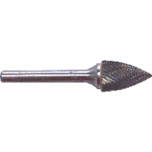 SG42D 1/8 × 5/16 × 1/8″ SH Dbl Cut Tree Pt End - CBD - Burr - Benchmark Tooling