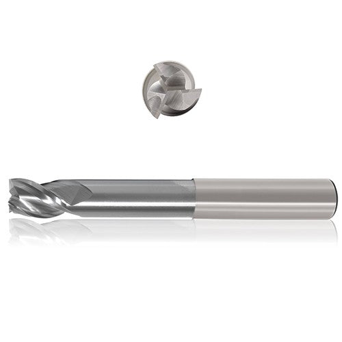 3/4″ Dia. × 3/4″ Shank × 1″ DOC × 5″ OAL, Exxtral Carbon (DLC), 3 Flute, 37° Helix, Straight, External, Square, Solid End Mill - Exact Industrial Supply