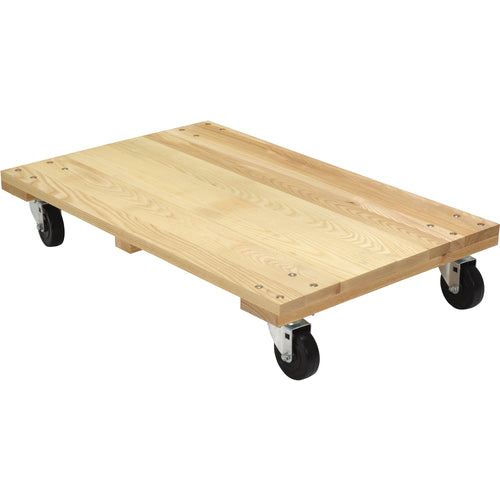 Hardwood Dolly-Solid Deck 1.2K lb 24 × 36 - Exact Industrial Supply