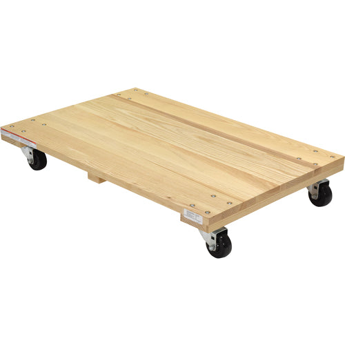 Hardwood Dolly-Solid Deck 0.9K lb 24 × 36 - Exact Industrial Supply