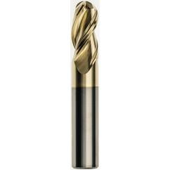 3/4 x 3/4 x 1-5/8 x 4 Ball Nose 3 Flute Carbide M223 Streaker End Mill-ZrN - Benchmark Tooling
