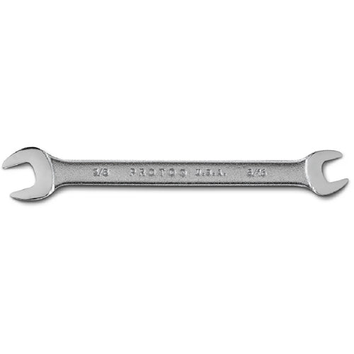 Proto Satin Open-End Wrench - 3/8″ × 5/16″ - Benchmark Tooling