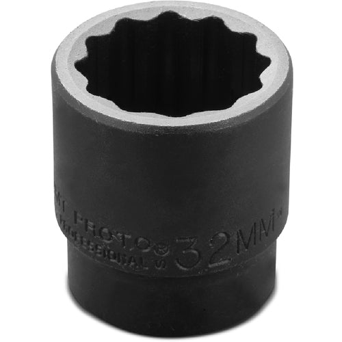 Proto 1/2″ Drive Thin Wall Impact Socket 32 mm - 12 Point - Benchmark Tooling