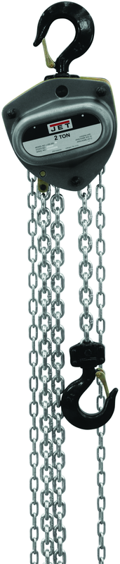 L-100-500WO-15, 5 Ton Hand Chain Hoist with 15' Lift & Overload Protection - Benchmark Tooling