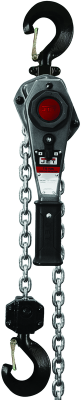 JLH Series 1-1/2 Ton Lever Hoist, 5' Lift with Overload Protection & Shipyard Hooks - Benchmark Tooling