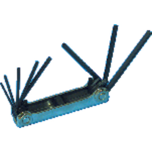 6 Pieces-3.0 mm-10 mm Fold Up Style-5 1/4″ Arm-Hex Key Set - Benchmark Tooling