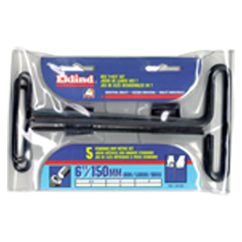 5 Pieces-2.5 mm-6 mm T-Handle Style-6″ Arm-Hex Key Set with Plain Grip - Benchmark Tooling