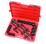 21 Piece - TEKTON - 3/4" Drive Impact Socket Set Forged and Hardened Chrome Vanadium Steel Construction; Corrosion-Resistant Black Phosphate Finish; 6 Point Impact Sockets; Non-Slip; Knurled Handle Grip; Opti-Drive Socket Design - Benchmark Tooling