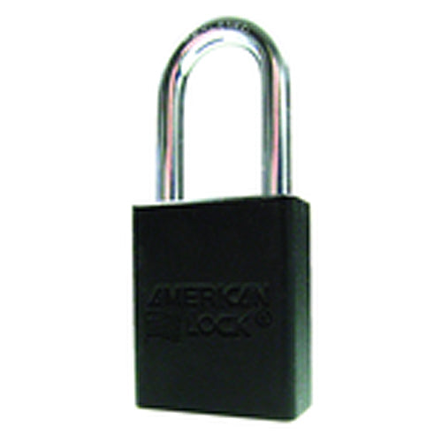 Aluminum Padlock 1 1/2″ Body Width; Keyed: Different; Black - Benchmark Tooling