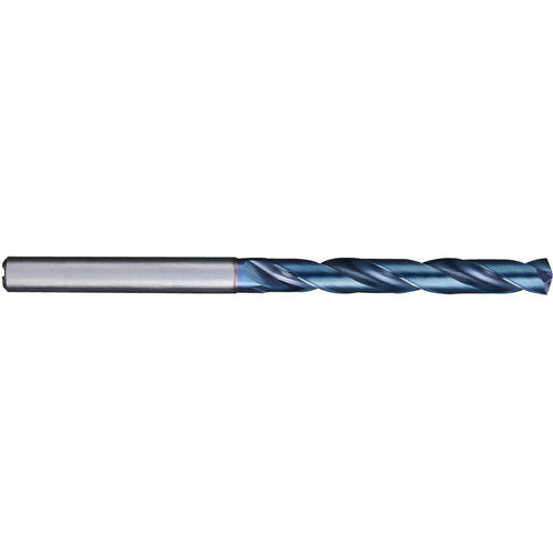 31/64″ Dia. × 14 mm Shank × 77 mm Flute Length × 124 mm OAL, 5XD, 140°, Aqua Revo D, 2 Flute, Internal, Solid Carbide Drill - Exact Industrial Supply