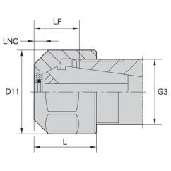 LNHAB ER20M COOLANT LOCKNUT - Benchmark Tooling