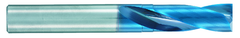 10.4mm Dia. - X 90mm OAL - Stub-Carbide-Drill-Aqua EX Coated - Benchmark Tooling