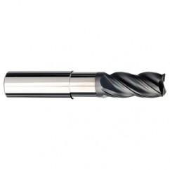 1 Dia. x 6 Overall Length 4-Flute .030 C/R Solid Carbide SE End Mill-Round Shank-Center Cut-AlCrN-X - Benchmark Tooling