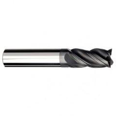 1/2 Dia. x 4 Overall Length 4-Flute .090 C/R Solid Carbide SE End Mill-Round Shank-Center Cut-AlCrN-X - Benchmark Tooling