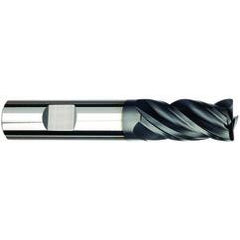 1/2 Dia. x 4 Overall Length 4-Flute Square End Solid Carbide SE End Mill-Weldon Shank-Center Cut-AlCrN-X - Benchmark Tooling