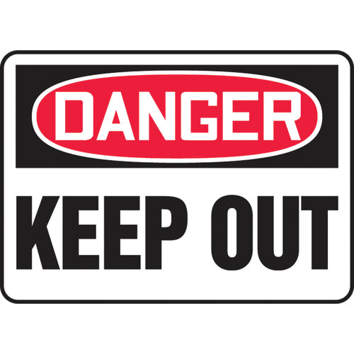 Sign, Danger Keep Out, 10″ × 14″, Aluminum - Benchmark Tooling