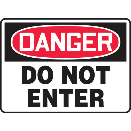 Sign, Danger Do Not Enter, 7″ × 10″, Plastic - Benchmark Tooling