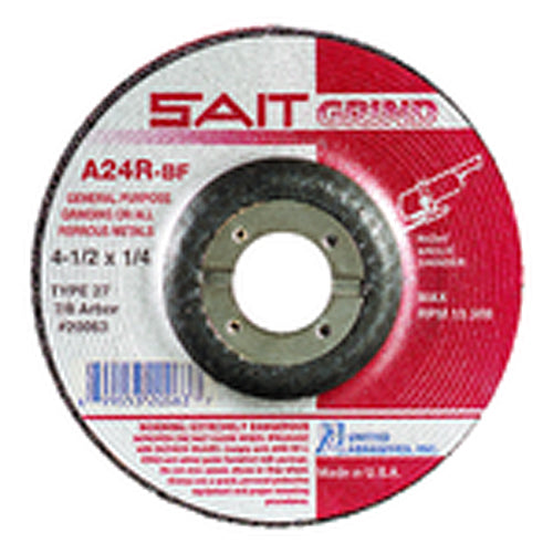 5″ × 1/4″ × 5/8″-11 - Aluminum Oxide 24 Grit Type 27 - Cut-Off Wheel - Benchmark Tooling