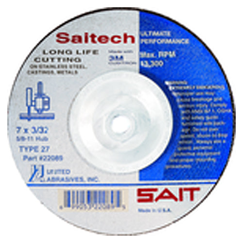 9″ × 1/4″ × 7/8″ - Ceramic - Depressed Center Wheel - Benchmark Tooling