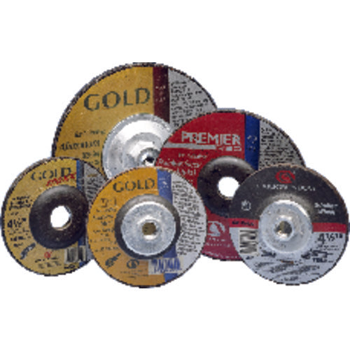 4 1/2″ × 1/8″ × 7/8″ - Red Zirconia Alumina - Depressed Center Wheel - Benchmark Tooling