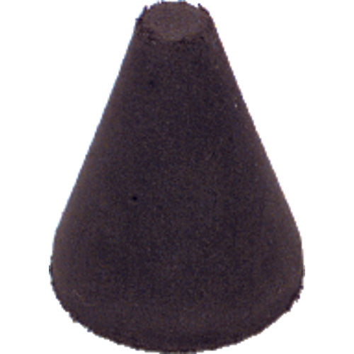1 1/4″ × 1″-1/4″ × 1/4″ - Tapered Resin Bonded Rubber Cone (Coarse Grit) - Benchmark Tooling
