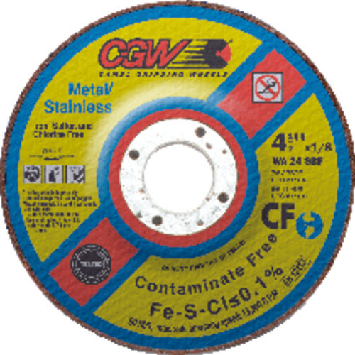 7″ × 1/8″ × 5/8″ 11 - White Aluminum Oxide WA24-SBF - Depressed Center Wheel - Benchmark Tooling
