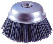 6" Diameter - 5/8-11" Arbor Hole - Rd Crimped Nylon Abrasive Cup Wheel - Benchmark Tooling