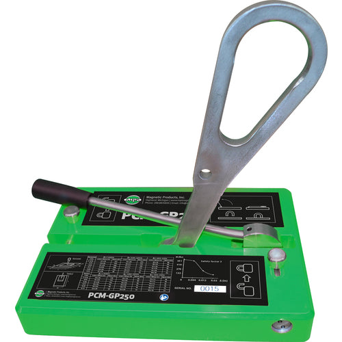 Permanent Crane Magnet 7.8″ × 11.3″ × 1.6″ Lifting Capacity- Horizontal 551 lbs, Vertical 176 lbs - Exact Industrial Supply