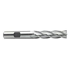 1-1/2 Dia. x 6-1/2 Overall Length 4-Flute Square End High Speed Steel SE End Mill-Round Shank-Center Cutting-Uncoated - Benchmark Tooling